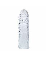 Funda lila para el pene en silicona adaptable 13cm