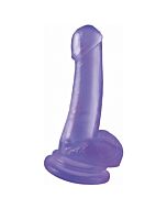 Basix pene de gelatina succion lila 18 cm
