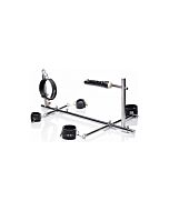 Imprisoned ataduras de metal con dildo