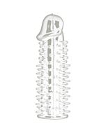 Realistic spikey extension pene transparente