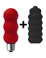 Joystick micro gyro estimulador con fundas rojo y negro