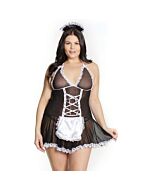 Vestido muñeca francesa maid baby - negro, blanco 