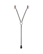 Cadena con clip para pezones con peso