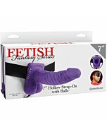 Pene realstico con arns 19 cm morado