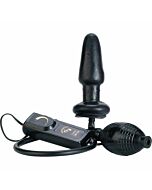 Plug hinchable con vibrador negro