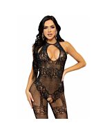 Bodystocking Red Seamless - Negro