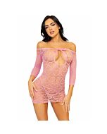 Vestido Net Corazón Rosa