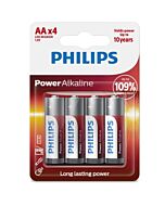 Pilas Power Alkaline AA LR6, Pack 4 Unidades