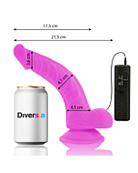 FlexiVibe - Dildo Vibrante 21.5 cm - Lila