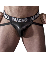 Jock Cuero Negro XL Macho Rebelde