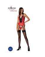 Corset Peonía Rojo Seductiva Pasión