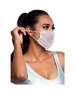 Mascarilla Rhinestone Harlow - Blanco