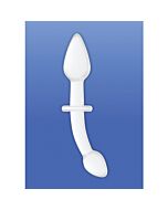 Doubler dildo de cristal blanco