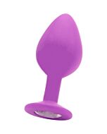 Large plug diamante morado