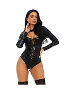 Distress with the best faux leather body negro