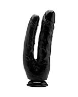 Realrock pene doble 25,5 cm - negro