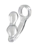 Manpower plug con anillo para el pene transparente