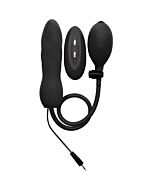 Ouch pene inflable vibrador silicona negro 14 cm