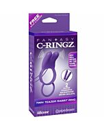 Fantasy c-ring anillo vibrador rabbit doble