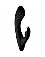 7x bendable rabbit vibrador de silicona -negro