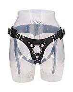 Arnes de diseño de cuero ajustable negro