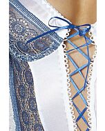 Passion eleni chemise & tanga blanco l/xl