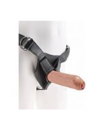 Arnés con pene realístico uncut 19cm - mulato