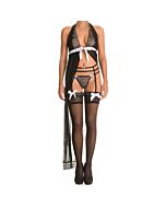 Picardías gardenia negro negro