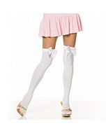 Leg avenue medias opacas blancas con lazo plus