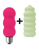 Joystick micro gyro estimulador con fundas rosa /pistacho
