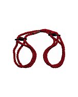 Hogtied - bind & tie - ataduras de cuerda para muñecas y tobillos - rojo