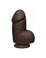 Fat d - pene realístico firmskyn 15,7cm - chocolate