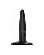 Basix mini plug anal de gelatina negro 9cm