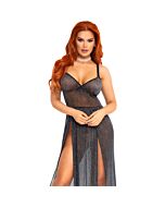 Vestido maxi con tirantes - plata