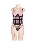 Corset pink lace rosa