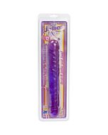 Pene doble 30 cm jelly morado