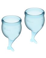 Satisfyer feel secure kit copa menstrual azul claro 15+20ml