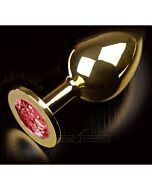 Plug anal jewellery large oro / ruby
