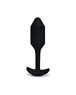 Snug plug anal silicona con vibración 12cm - negro