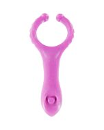 Anillo pene con estimulador de clitoris lila