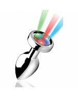 Light up - plug anal pequeño  - plateado
