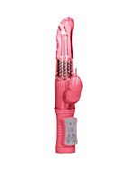 Vibrador rampante dolphin con rotación - rosa