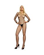 Leg avenue malla de rejilla industrial de manga larga