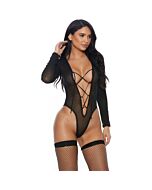 Sheer dates teddy  body negro