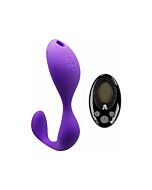 Mr. hook vibrador manos libres con mando - morado