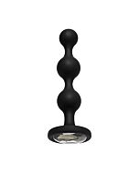 Booty bling - plug anal de silicona con perla - plata