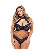 Lace halter bikini set - conjunto encaje marino