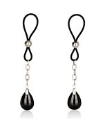 Colgantes para pezones cristal negro