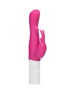 Vibrador rampante conejito con rotación - rosa