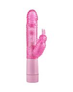 Bunny oa vibrador conejito rampante con lunares rosa